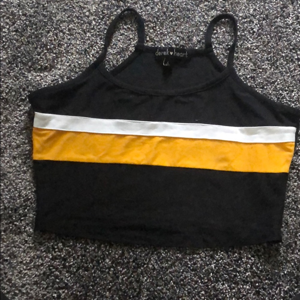 derek heart halter crop top